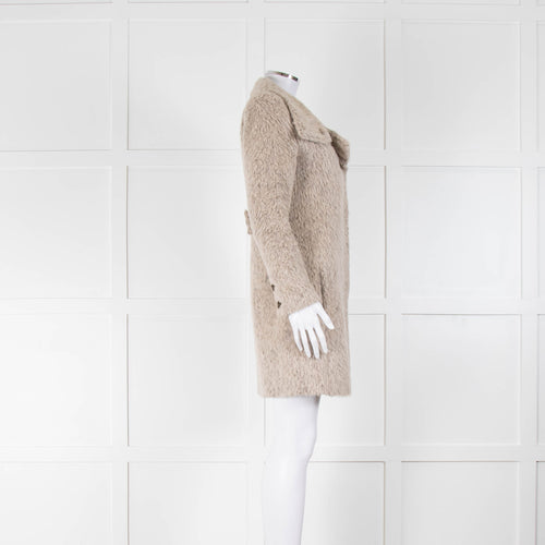 Patrizia Pepe Beige Wool and Alpaca Coat