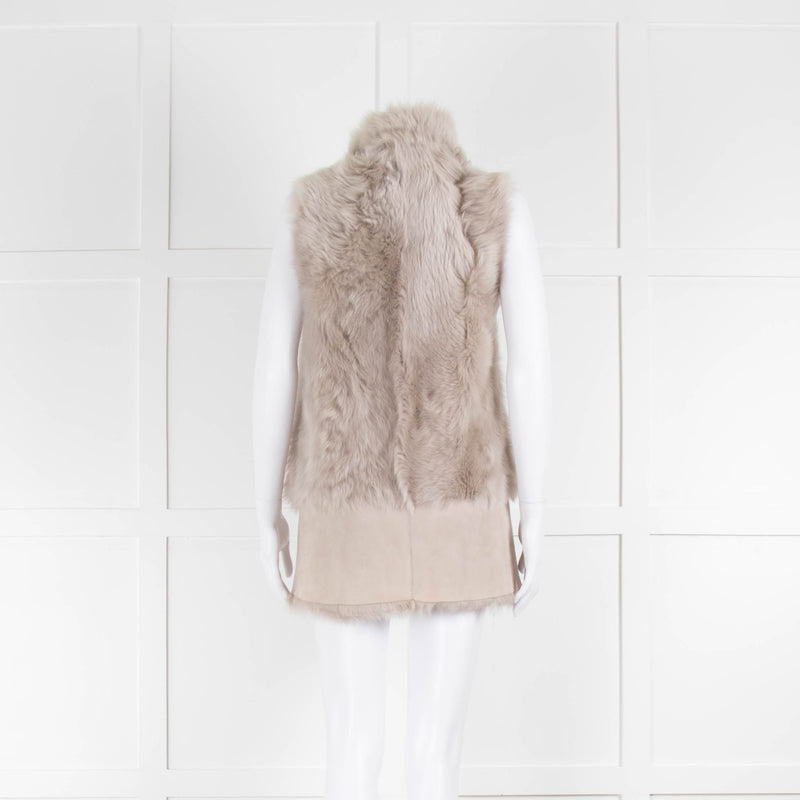 Karl Donoghue Grey Reversible Shearling Gilet