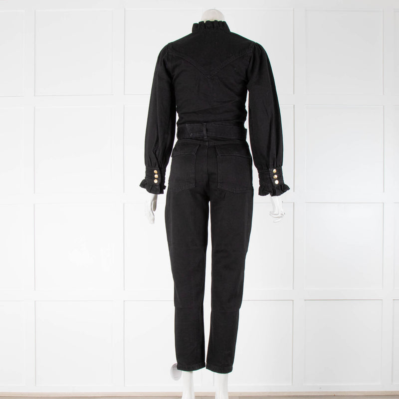 Donna Ida Edna The Ruffle Edged Jumpsuit Blackest