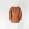 Claudie Pierlot Camel Shearling Flying Jacket