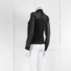 Anne Fontaine Black Mesh Sleeve Silver Chain Front Shirt