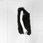 Scotch & Soda Black Curly Shearling Gilet