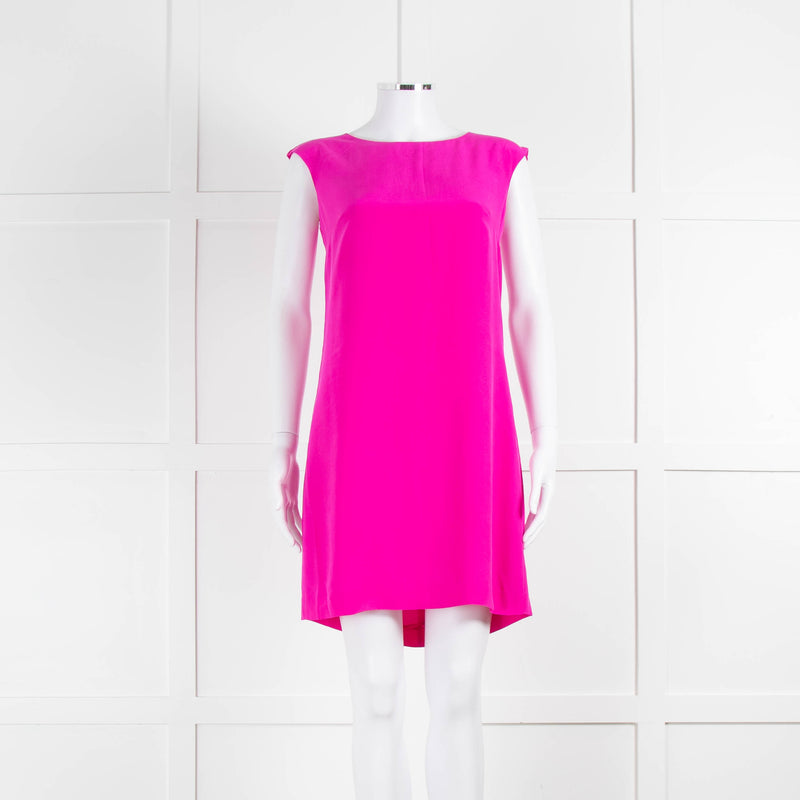 Cynthia Rowley Hot Pink Silk Sleeveless Short Shift Dress