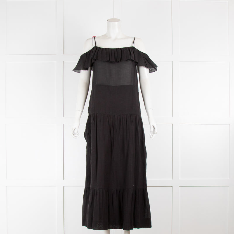 Iro Black Off the Should Maxi Dress