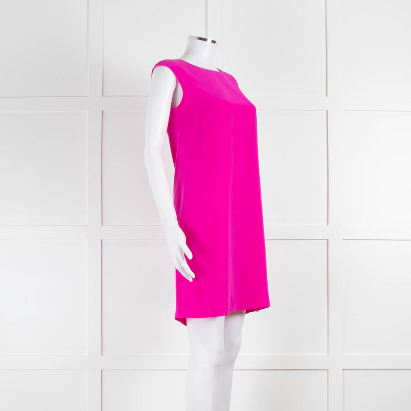 Cynthia Rowley Hot Pink Silk Sleeveless Short Shift Dress