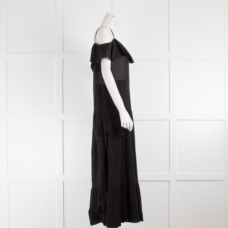 Iro Black Off the Should Maxi Dress