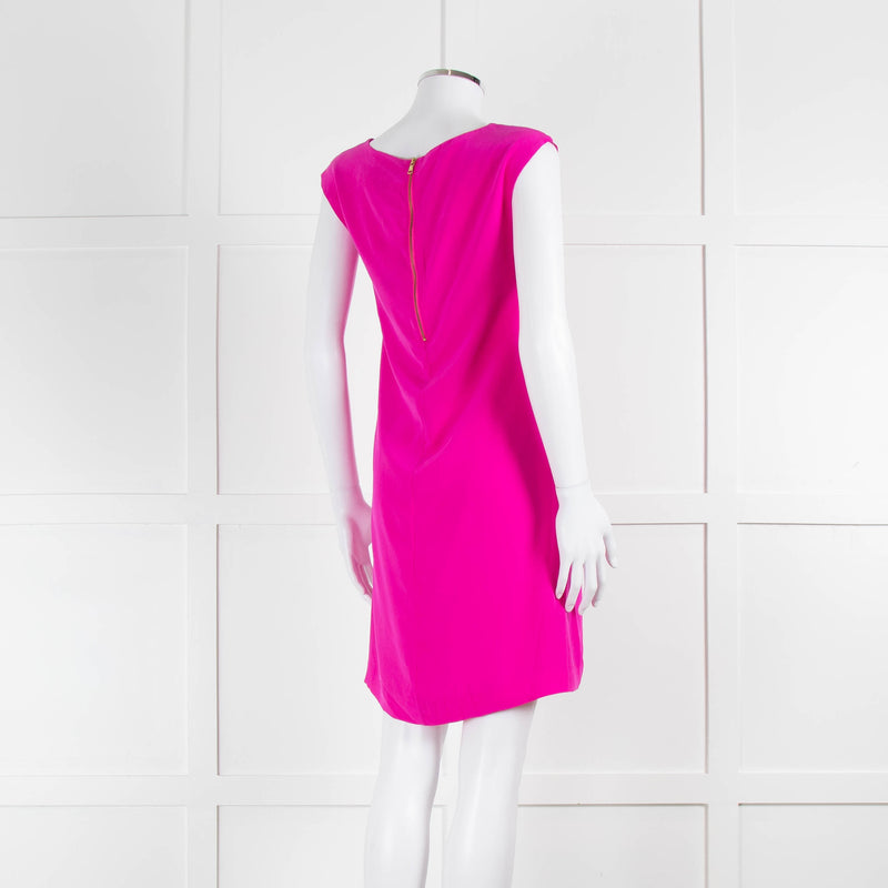 Cynthia Rowley Hot Pink Silk Sleeveless Short Shift Dress