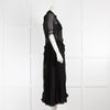 Self Portrait Black Broderie Anglaise Dress with Pleated Skirt