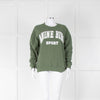 Anine Bing Sport Green Terry Logo Sweatshirt