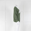 Anine Bing Sport Green Terry Logo Sweatshirt