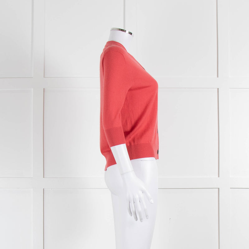 Closed Coral Cashmere Blend Short Cardigan