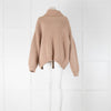 Anine Bing Sydney Ribbed Turtleneck Beige Jumper