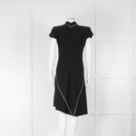 Alexander McQueen Black Fit and Flare Black Mini Dress