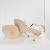 Malone Souliers Cream Satin Strappy Heeled Sandals