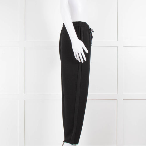 Theory Black Pull on Drawstring Trousers