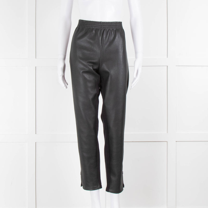 Wolford Black Faux Leather Panelled Trousers