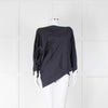 Vivienne Westwood Navy Boxy Poncho Style Blouse