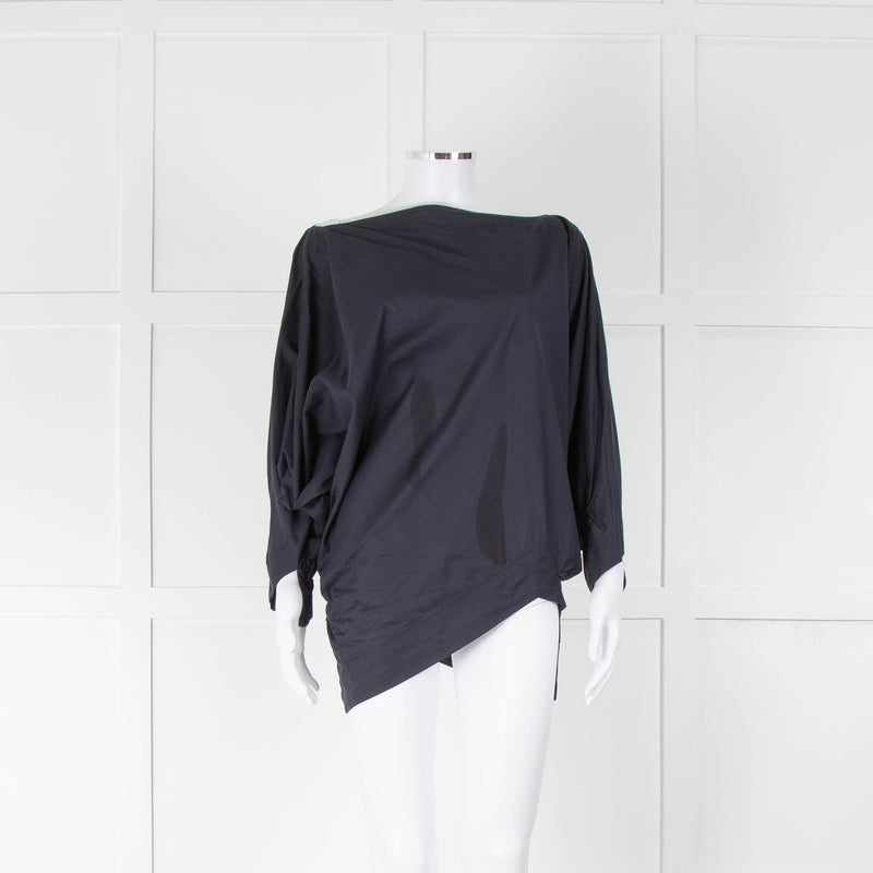 Vivienne Westwood Navy Boxy Poncho Style Blouse