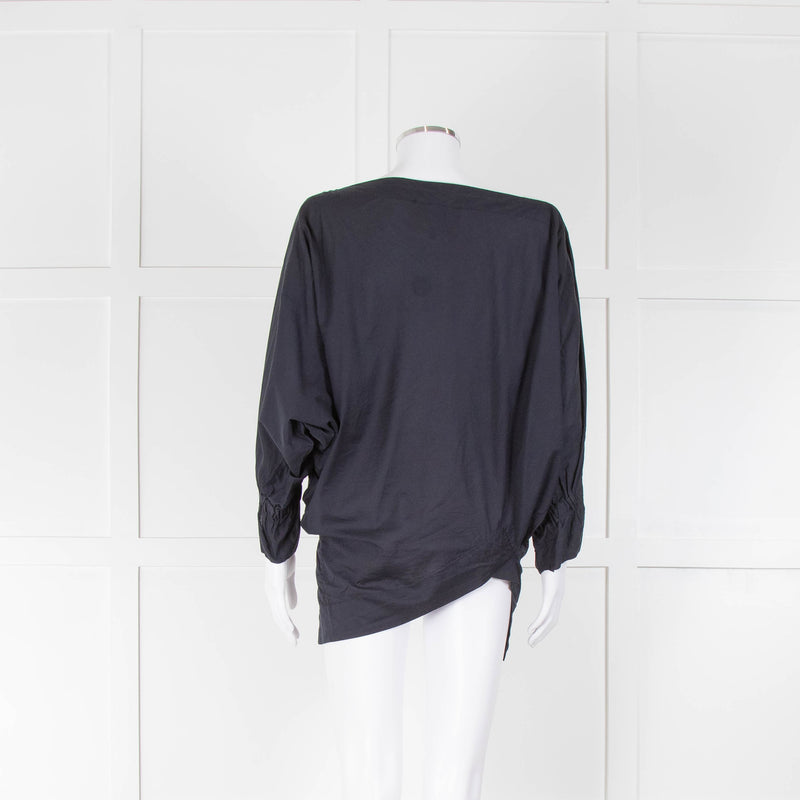 Vivienne Westwood Navy Boxy Poncho Style Blouse