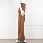 Nili Lotan Brown Wool Flared Trousers