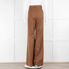 Nili Lotan Brown Wool Flared Trousers