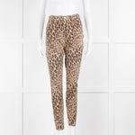 Frame All High Rise  Animal Print Trousers