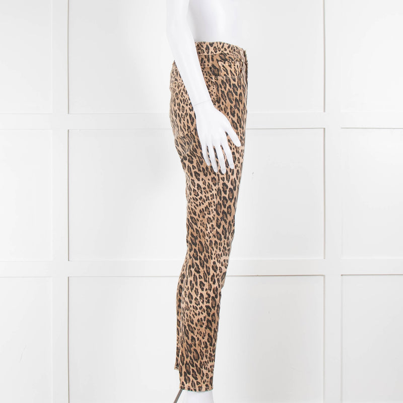 Frame All High Rise  Animal Print Trousers