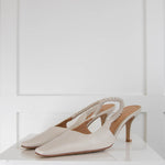 Bottega Veneta Cream Sling Back Sho