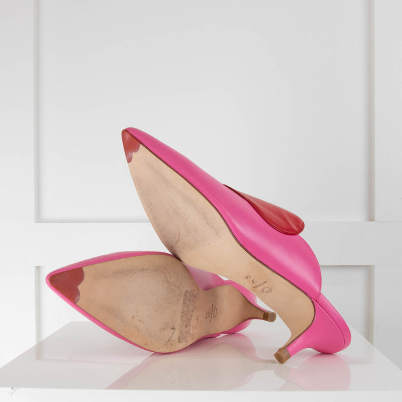 Lulu Guiness Pink Love Heart Mule