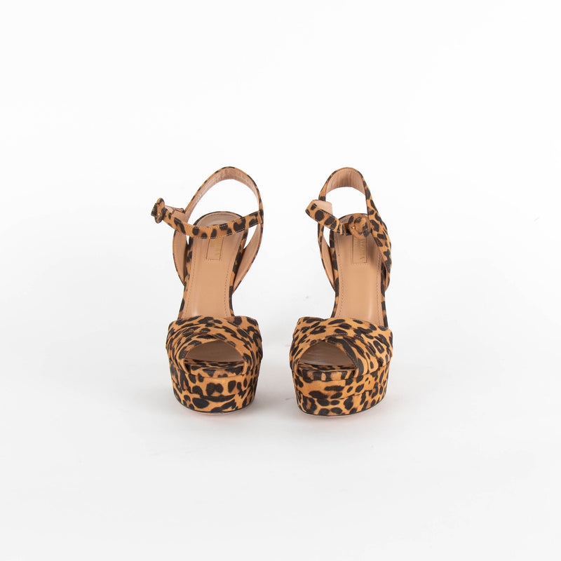 Aquazzura Leopard Coquette Platform Sandal