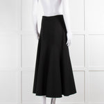 Temperley Black Mercury Plain Ruffle Skirt