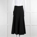 Temperley Black Mercury Plain Ruffle Skirt