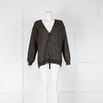 Velvet Black and Gold Sparkle Cardigan