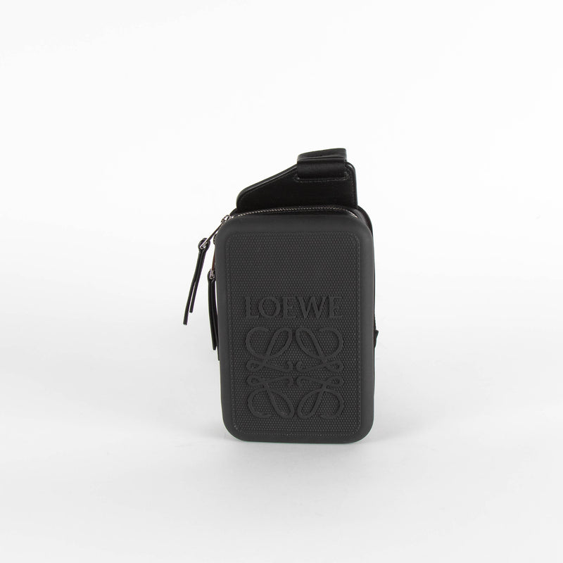 LOEWE Rubber Moulded Black Sling Crossbody Bag