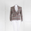 Isabel Marant Etoile Cream Black Red Tweed Blazer Jacket