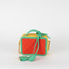 Chanel Orange Yellow Caviar Leather Small CC  Vanity Case