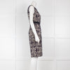 Caroline Herrera Navy & Cream Print Mid Shift Dress