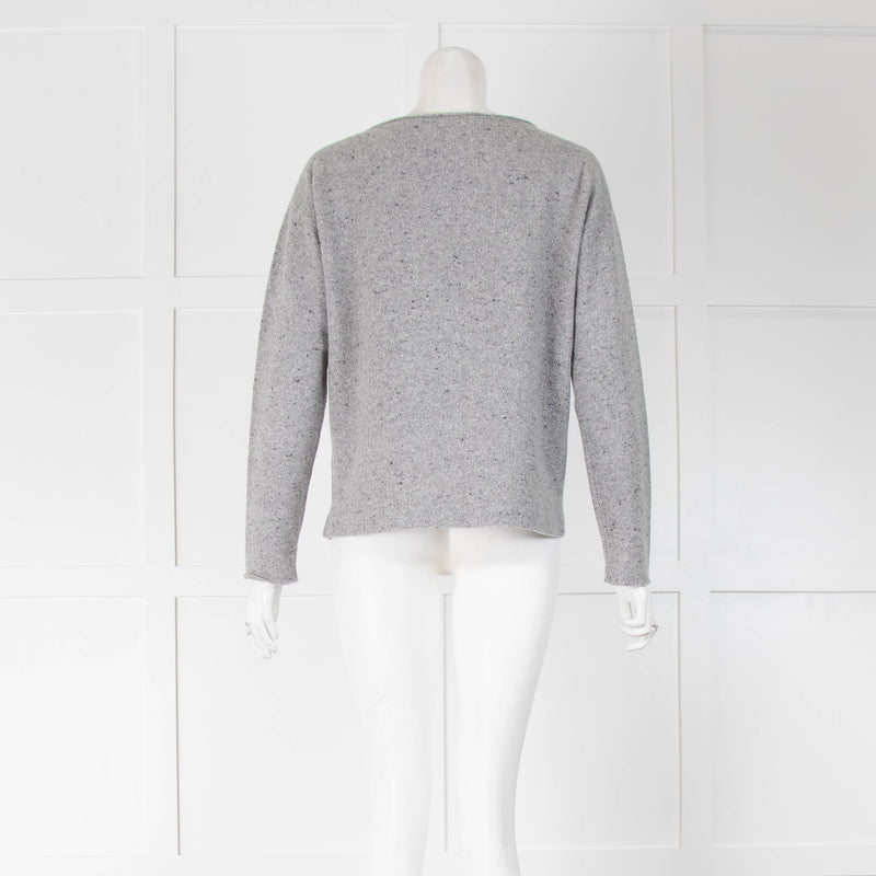 Fabiana Filippi Grey Fleck Jumper Silver Thread