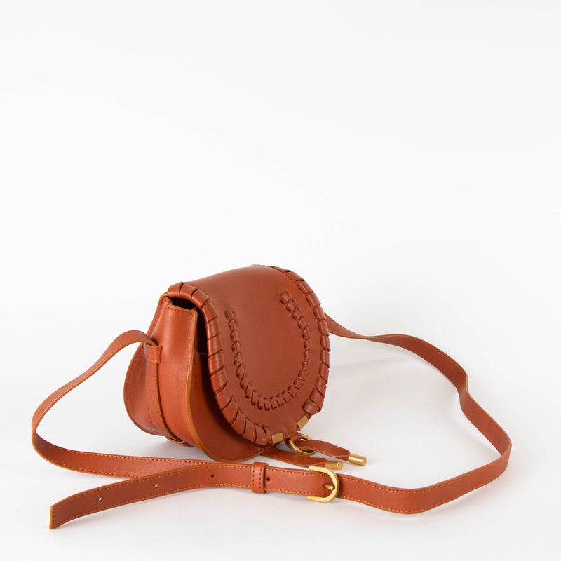 Chloe Tan Small Marcie Whipstitch Crossbody Bag