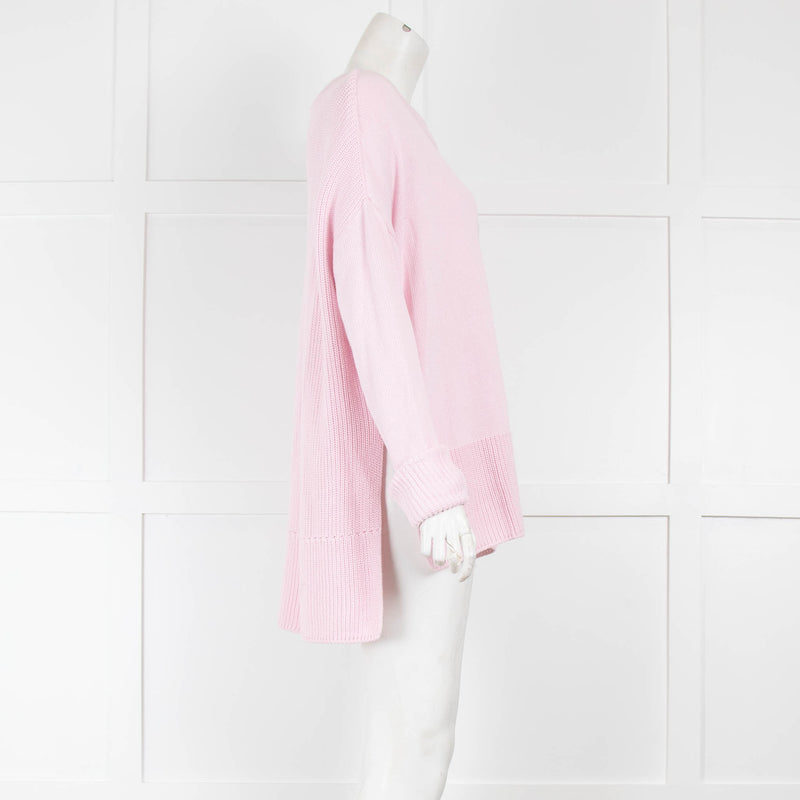 Riani Pink Knit Jumper with Side Vents