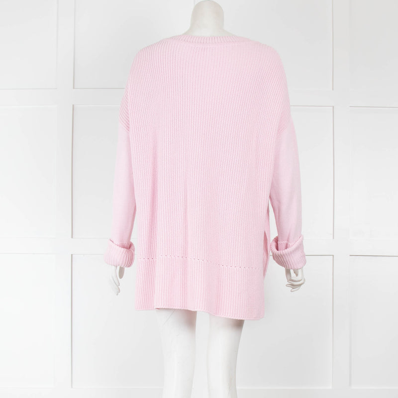 Riani Pink Knit Jumper with Side Vents