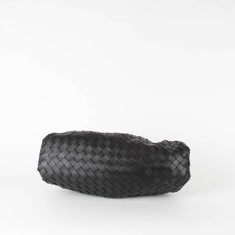 Bottega Veneta Black Intrecciato The Pouch Clutch