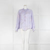 Equipment Lilac White Floral Silk Long Sleeve Blouse