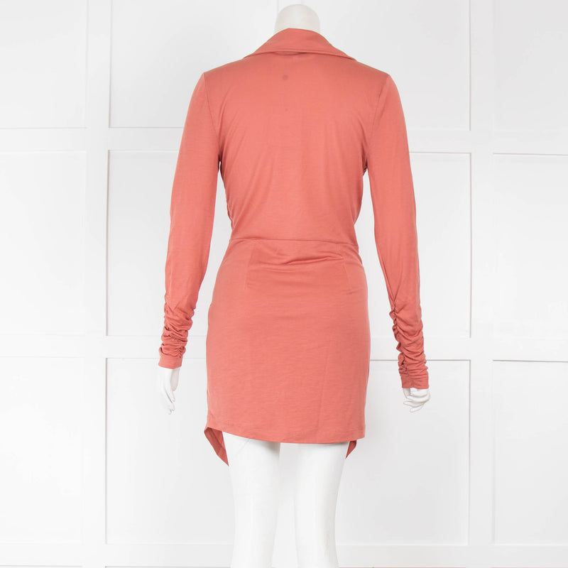 L'Academie Los Angeles Terracotta Twist Front Dress