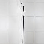 Serena Bute White Wide Leg Trousers Black Side Stripe