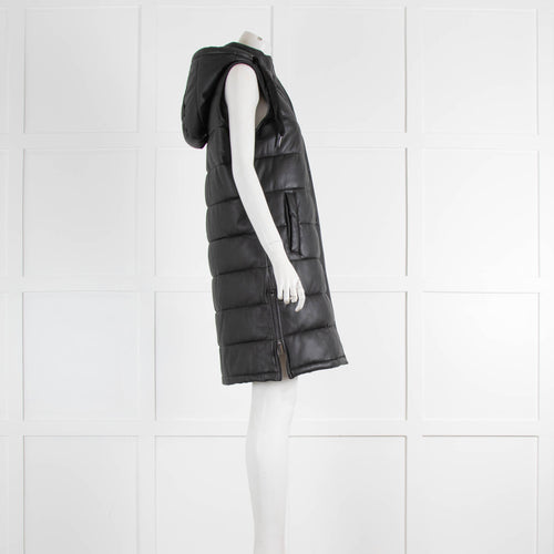 Rino & Pelle Black Faux Leather Gilet