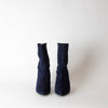 Stuart Weitzman Navy Suede Sock Ankle Boot