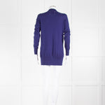 Maison Margiela Purple V Neck Cardigan 100% Cashmere