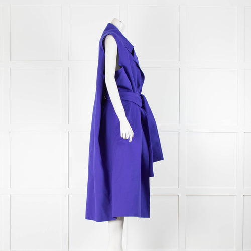 Maison Rabih Kayrouz Purple Sleeveless Belted Coat