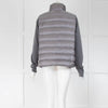 Moncler Grey Padded Wool Jumper Jacket